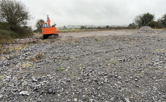 site clearance rubble drainage and landscaping work in progress