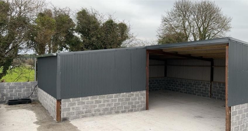 Shed built / fabricated by mike coen plant hire cement concrete